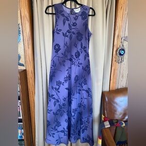 Jessica McClintock Purple Floral Maxi Dress